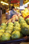 Fruit counter in a supermarket