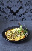 Mushroom omelette with herbs