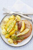 Pork chop with pears
