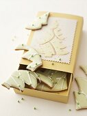 Gingerbread jigsaw puzzle in a box