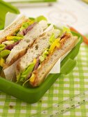 Fladenbrot-Sandwich als Pausenbrot