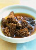 Cooked black morels