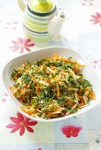 Carrot and celery salad with parsley