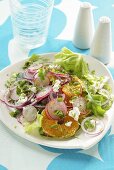 Salad with radishes and orange fillets