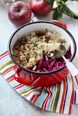 Red cabbage and apple salad