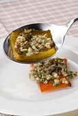 Peperoni alle nocciole (Marinated peppers with hazelnuts)