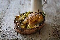 Roast chicken with vegetables