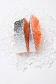 Salmon on ice