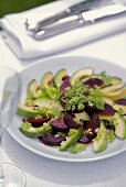 Beetroot and avocado salad