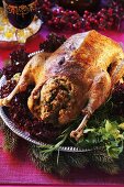 Stuffed Christmas goose