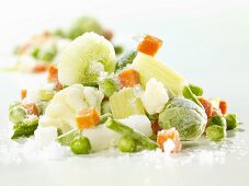 Frozen soup vegetables