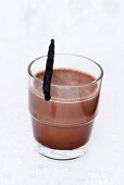 Chocolate drink with vanilla pod