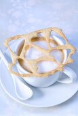 Cappuccino with heart lattice