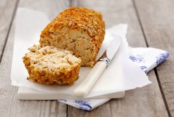 Quark and Cheddar roll with walnuts and paprika