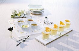 Crème Brulée mit verschiedenen Zuckermischungen
