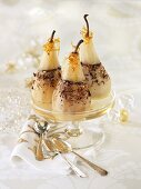 Baked pears with nut and chocolate filling