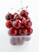 Cherries in plastic container