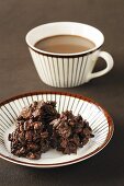 Chocolate crispies with hot chocolate