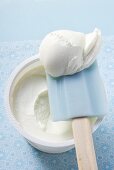 Quark in tub with flexible spatula