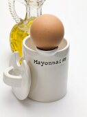 Egg, oil and mayonnaise pot