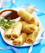 Small spring rolls with Hoisin sauce