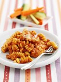 Spiral pasta with chicken