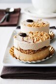 Cappuccino cakes with toasted nuts