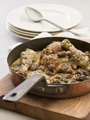 Chicken ragout with morels