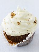 Carrot cupcake with walnuts