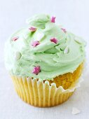 Cupcake with lime icing