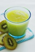 A glass of kiwi fruit juice