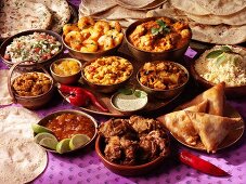 Various dishes from India