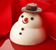 White chocolate Christmas snowman