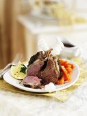 Christmas lamb chops with carrots
