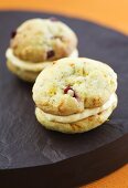 Cranberry-orange Whoopie Pies, filled with orange-vanilla cream