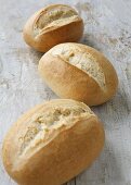 Three bread rolls
