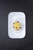 Saffron parfait with candied lemon slices