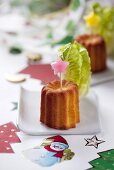 Spicy canelés with parmesan