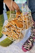 Pastries filled with spinach and mushrooms