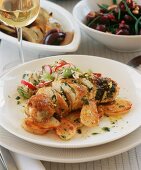 Chicken breast with lemon and tarragon stuffing