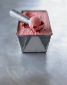 Plum and ginger ice cream