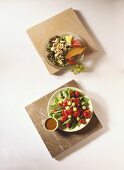 Fruit Salad and Chicken Salad