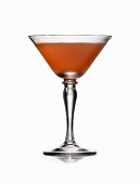 Breeze Punch Served in a Martini Glass on White Background