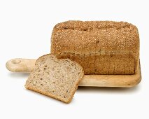 Wholemeal bread: a loaf and a slice