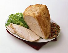 Partially Sliced Turkey Breast