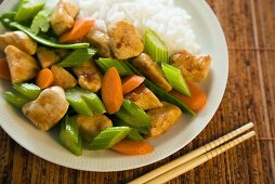 Chicken Chop Suey with Rice