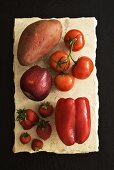 Assorted Red Fruit and Vegetables