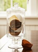 Paper Cupcake Liners in a Glass Jar