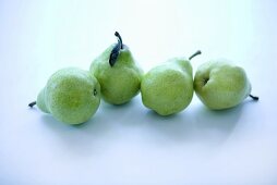 Four Green Anjou Pears