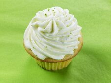 A lime cupcake